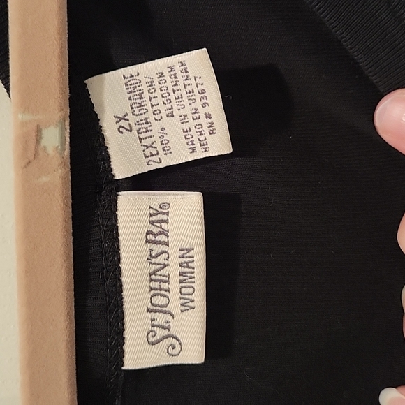 St. John's Bay Tank Top, Black, 2X - Picture 3 of 6
